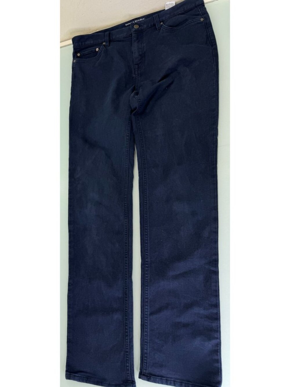 Banana Republic Traveler Pants 34X34 Slim Fit Trousers Navy Blue Chino Stretch